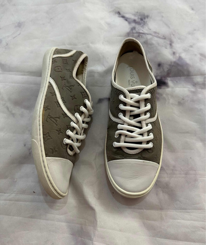 Tenis Louis Vuitton Originales Mujer Gris Blanco