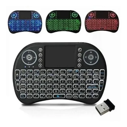 Mini Teclado Control Inalámbrico Android Smart Tv Iluminado