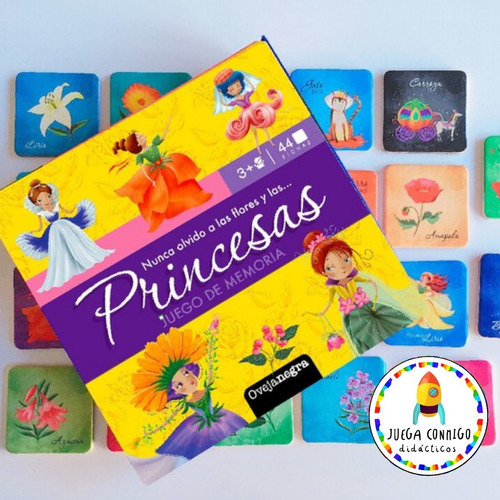 Memotest Flores Y Princesas - Juego Didáctico Infantil