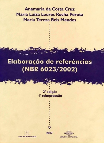 Elaboração De Referências (nbr 6023/2002)