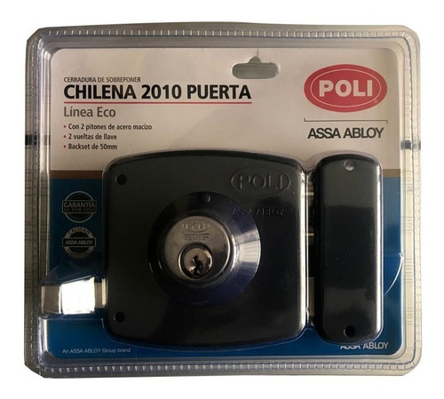Imagen 2 de 6 de Cerradura Sobreponer (puerta De Hierro) 2010 Poli