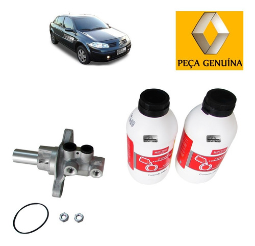 Kit Cilindro Mestre Freio Com Abs E 2 Fluidos Freio Megane