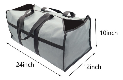 Portador De Leña Para Chimenea, Bolsa Para Troncos De Gris