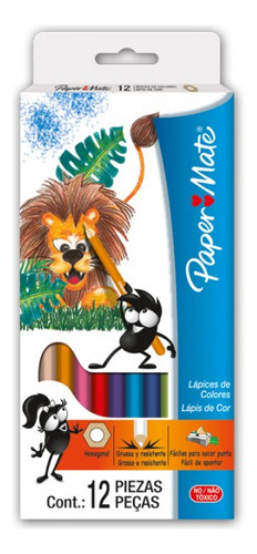 Colores Paper Mate Caja 12 Creyones Original * Pack 15 Cajas