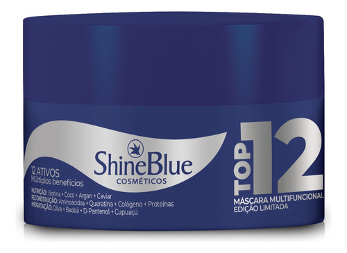 Kit Top 12 Shine Blue Shampoo Condicionador Máscara