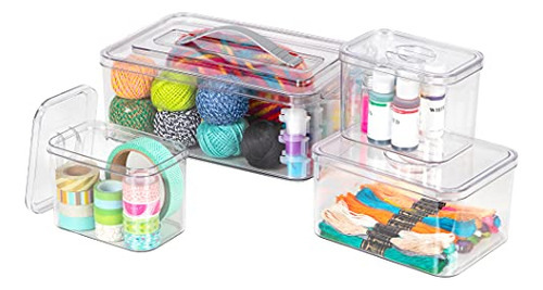 Richards Homewares - Juego De Contenedores De Plástico Trans