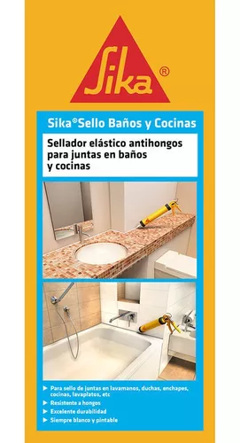 Silicona Blanca Pintable Sika Sello Baños Y Cocinas