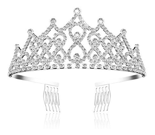 Corona De Tiara De Diamantes De Imitacion De Frcolor Con Pe
