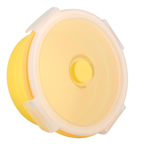 Comida Redonda De Silicona Plegable Para Microondas Lunch, 5