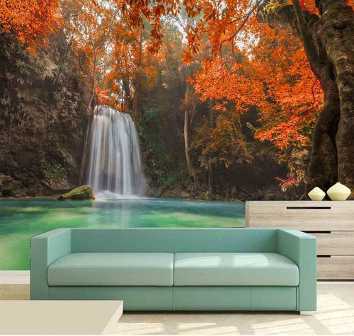 Papel De Parede Cachoeira 3d 3m² Na 080