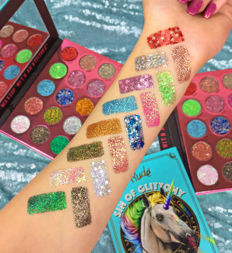 Rude Paleta De Sombras Makeup With An Attitude Sin Of Glitto Glitter