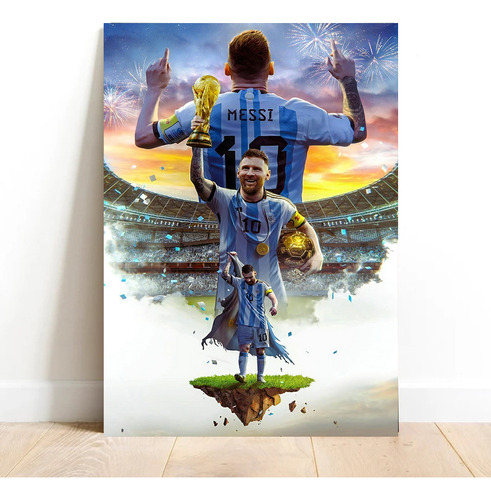 Lienzo Decorativo Para Pared, Estrella Del Fútbol, Lionel Me