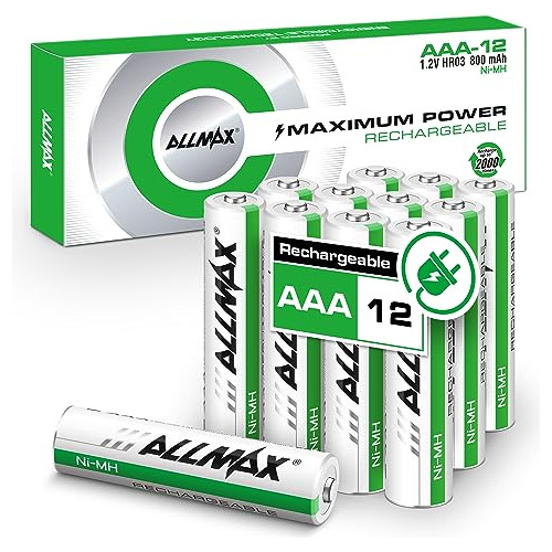 Baterías Recargables Aaa De Máxima Potencia Allmax Ni...
