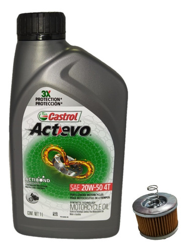 Kit Aceite + Filtro Fz16 Fz2.0 Castrol Semi Sintetico 20w50 