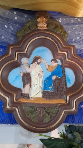 Imagens Via Sacra Conjunto Com 15 Quadros De 50x55cm Gesso C