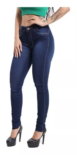 Calça Skinny Feminina Jeans Com Licra Levanta Bumbum Top