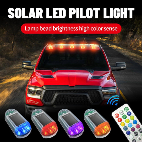 5pcs Solar Cabin Lights For Trucks 7 Colours