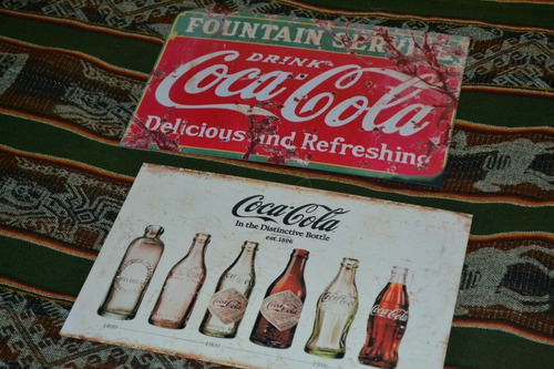 Cuadro De Chapa -  Gaseosas Retro - Coca Cola Vintage