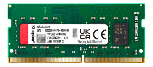 Memoria Ram Valueram Kvr32s22s8/16 16 Gb Ddr4 3200 Mhz