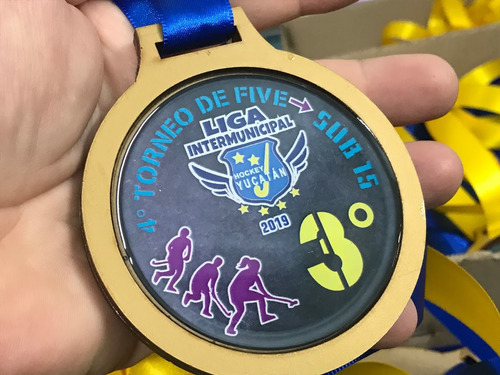 Imagen 8 de 9 de Kit 3 Medallas Mdf Con Impresión Digital