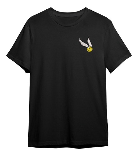 Playera Bordado Algodon Harry Potter Quidditch Snitch Dorada