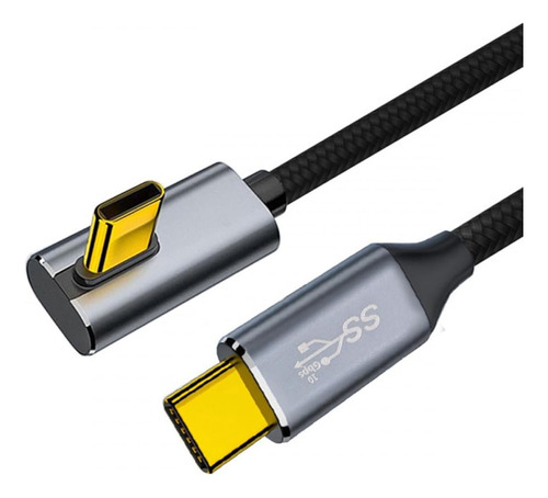 Cy Cable Usb-c De 100 W Tipo C Macho A Macho Cable De Perfil