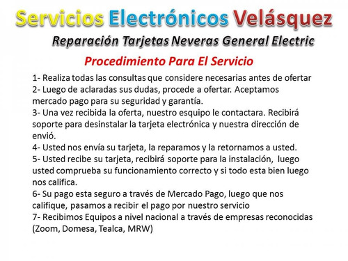 (reparacion) Tarjeta Nevera Ge Profile Artica 200d6221g015