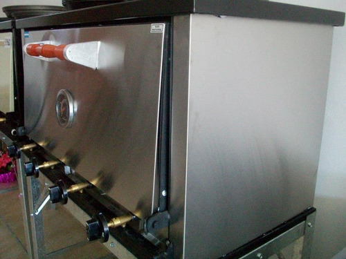 Horno Pizzero Pastelero Tecno 6 Moldes Acero Inox. Premium