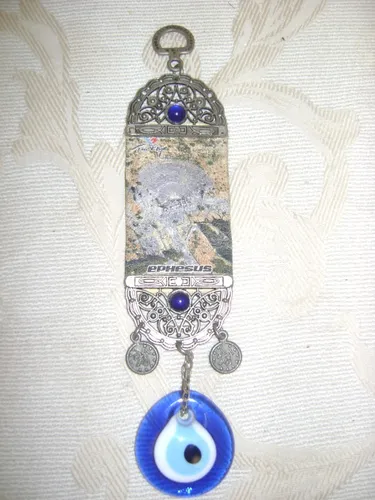 Placa Colgante Con Ojo De Horus Metal Tela , Traida De Efeso (Usado)