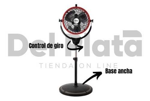 Imagen 3 de 7 de Ventilador De Pie Turbo Tambor Liliana Vphd16r 200 Watts Ind