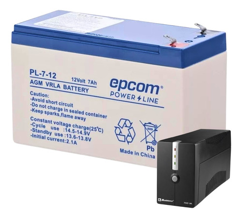 Epcom Powerline Pl-7-12 Alarmas, Control Acceso 12 Vcc 7 Ah