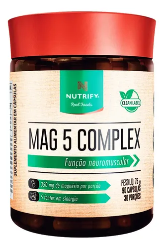 Suplemento Nutrify Vitaminas E Minerais Magnésio Com 90 Cápsulas Sem Sabor
