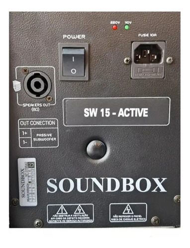 Caixa Ativa Soundbox Sw 15 Profissional Pt