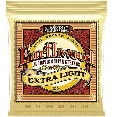 Imagen 1 de 4 de Cuerdas Ernie Ball Earthwood Extra Light 10-50 - Genuinas!