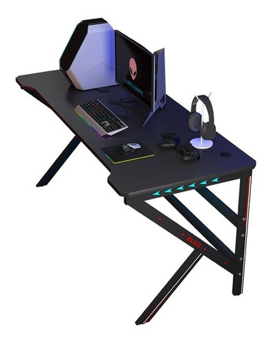 Imagen 1 de 1 de Escritorio Gamer Con Luces Rgb Modelo K 140x60 - K2