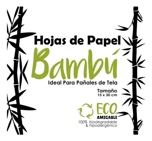 Rollo Papel Bambu 15x30 X100 Hojas