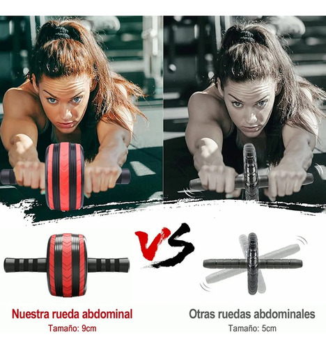Kit Ejercitador Rueda Abdominales Barras Push-up Cuerda