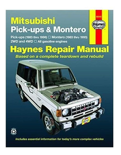 Mitsubishi Pickup & Montero '83'96 (manuales De Reparación D