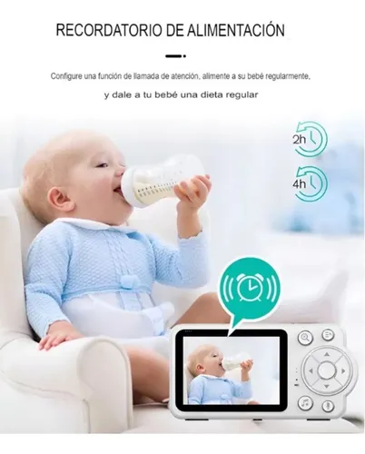 Cámara Monitor De Bebé Inteligente Micrófono Pantalla Lcd
