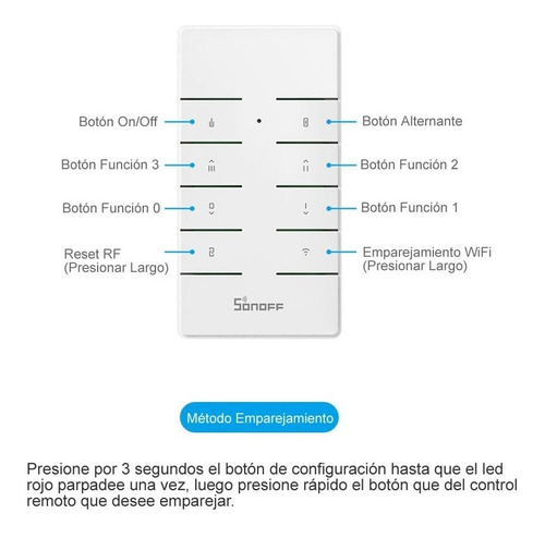 Sonoff Control Remoto Rm433 433mhz 8 Botones ** Novedad **