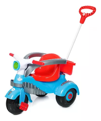 Triciclo Infantil Com Empurrador Velocita Vermelho - Bom Preço