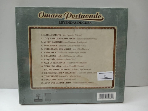 Imagen 2 de 2 de Omara Portuondo - Leyendas De Cuba Cd La Cueva Musical