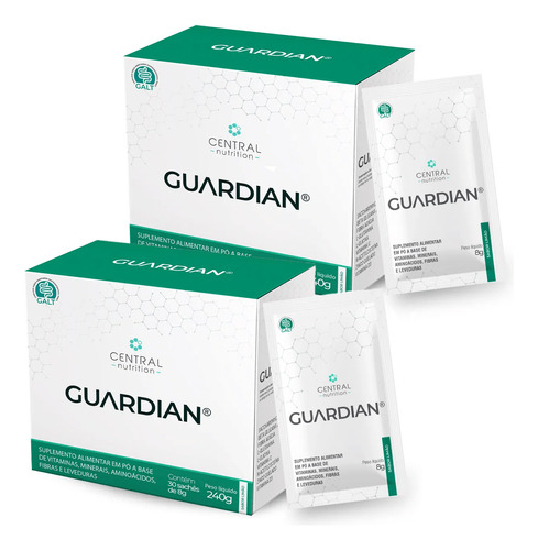 Kit 2x Guardian Limão - 30 Saches De 8g- Central Nutrition