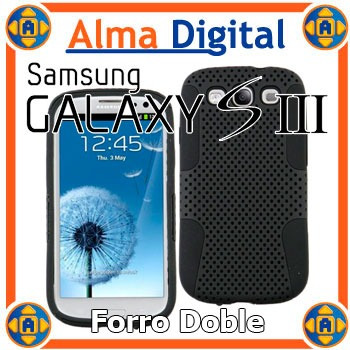 Forro Doble Perforado Samsung S3 Estuche Carcasa Funda Siii