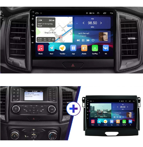Multimidia Android Ford Ranger Xls 2016-22 Octa 6/64gb 9' 4g