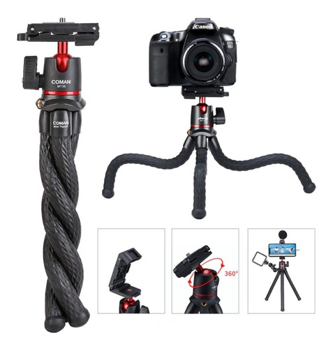 Tripode Coman Mt-35 Flexible Para Cámara Celular Gopro