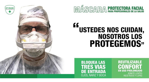 Imagen 4 de 10 de Mascara Protectora Facial Reutilizable Proteccion Comoda