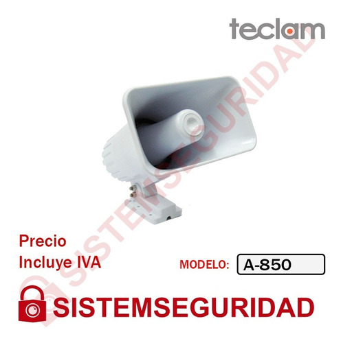 Sirena Potente 20w 30w Alarmas Incendio Cercas 2tonos Teclam