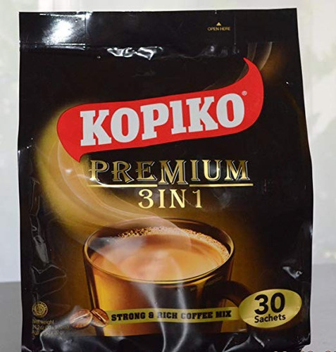 Kopiko Instantánea Premium 3 En 1 Café Con Crema No Láctea Y