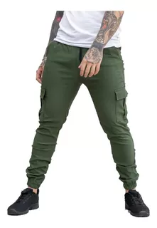 Pantalon Cargo Jogger Chupin Gabardina Hard Work For Men